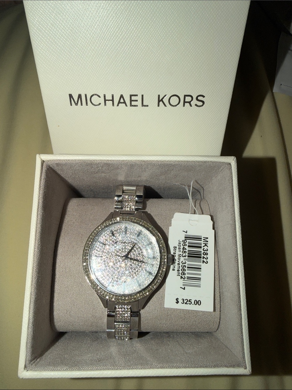 Michael Kors Silver Crystal Pavé Bracelet Watch